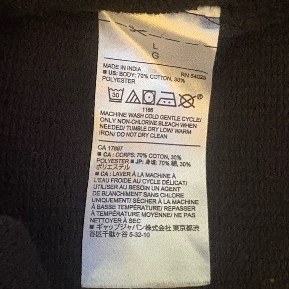 Banana Republic 1/4 Zip Up Pullover Cotton Blend Sweater Navy Blue Men’s Size L - Picture 3 of 4